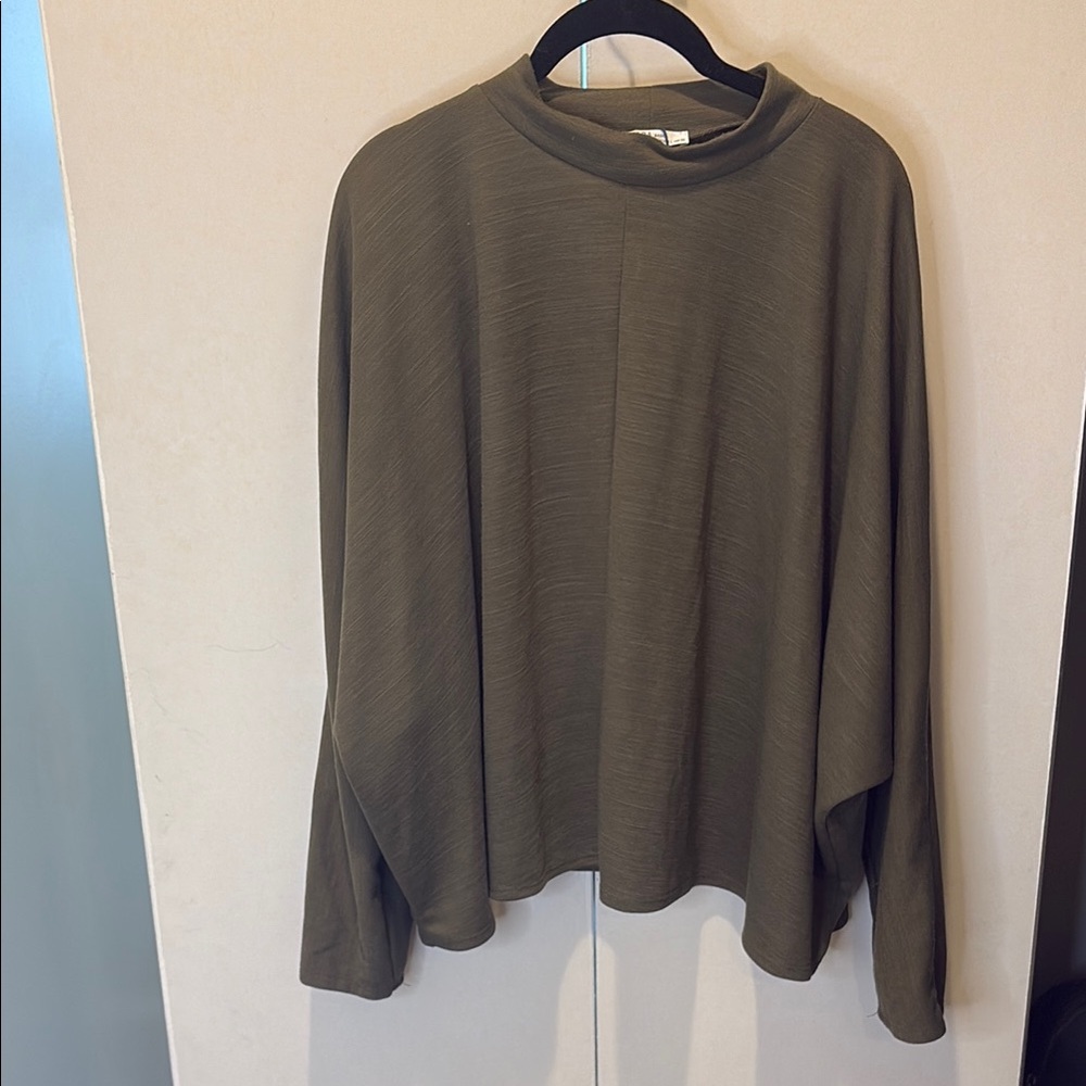 Olive Green Cape Sleeve Top